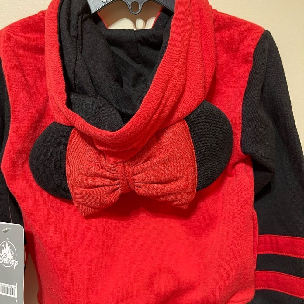 Disney Minnie Mouse Sweatshirt Jacket with Ears Hoodie Girls Size 3 NWT - Picture 5 of 8